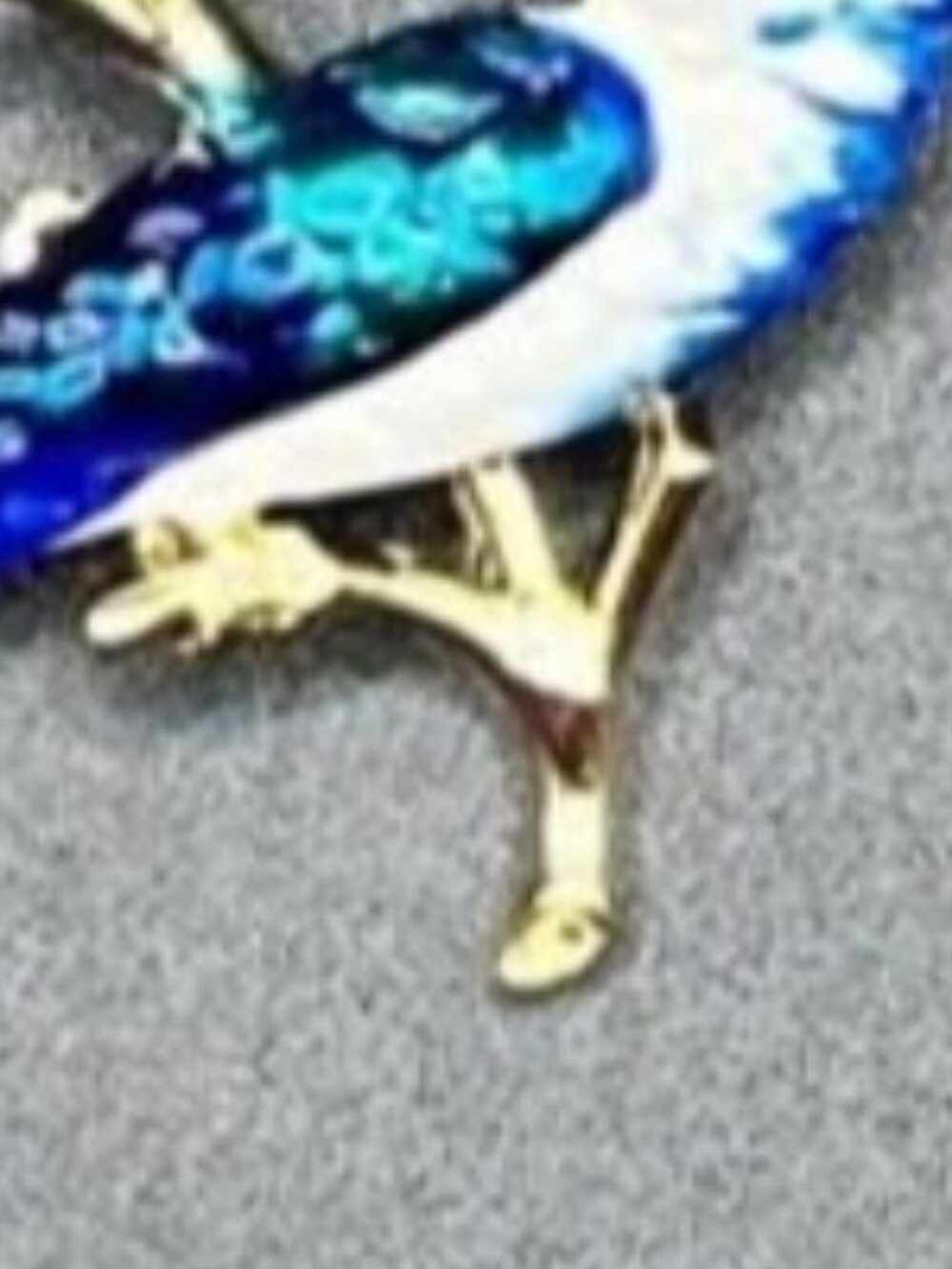 Enamel Parrot Brooch Bird Pin Blue Green Gold Tone Women Tropical Charm Vtg 2"